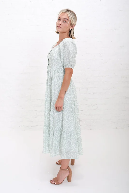 Ruth Midi Dress in Mist