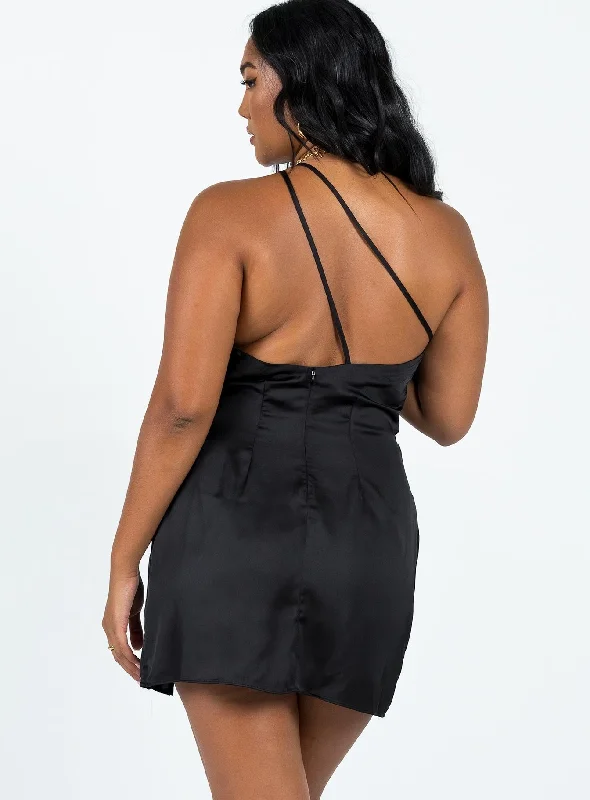 Mileah Backless Mini Dress Black