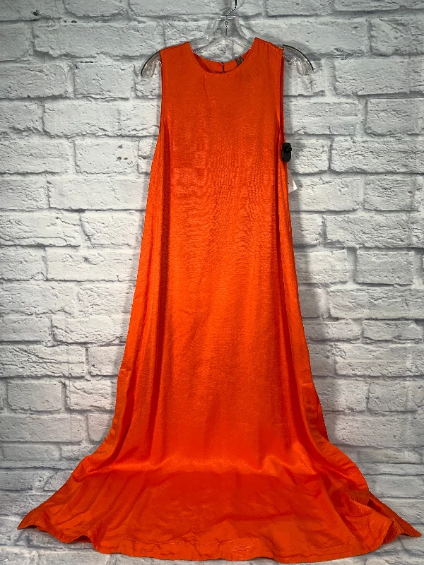 Orange Dress Party Long Anthropologie, Size Xs