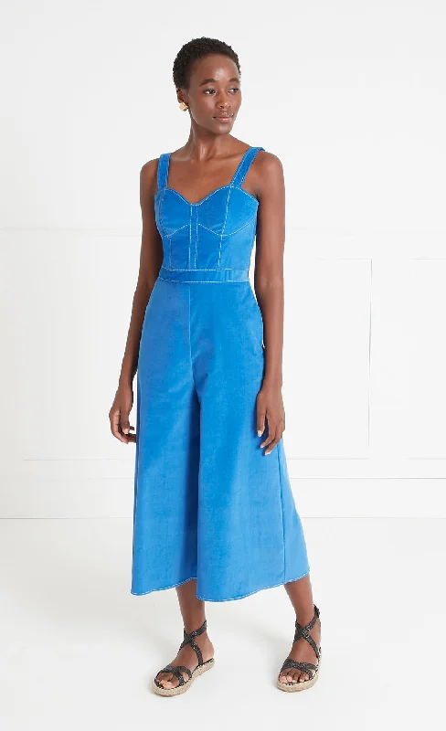 Orlando Corduroy Jumpsuit - Dazzling Blue