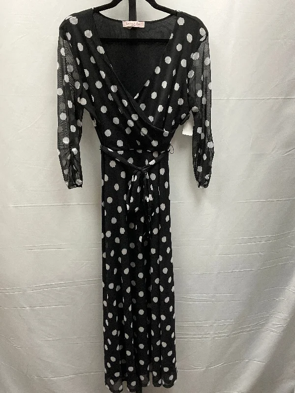 Polkadot Pattern Dress Casual Maxi Clothes Mentor, Size Petite  M