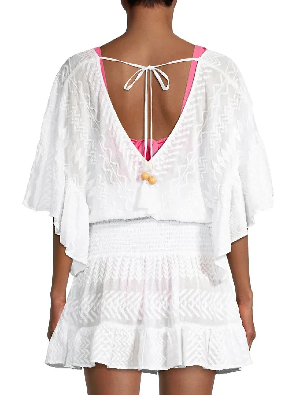 Reggi Embroidered Cotton Dress - White