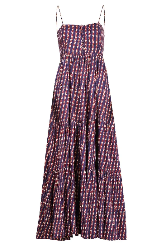 Seville Maxi Dress Block Print (Made-to-order)