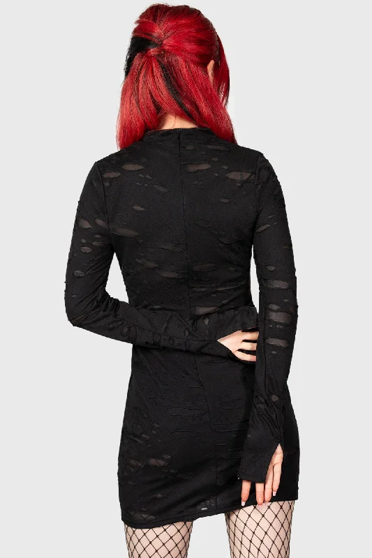 Sinners Glimmer Long Sleeve Dress