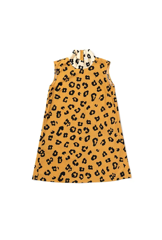 Sleeveless Mod Dress - Cheetah