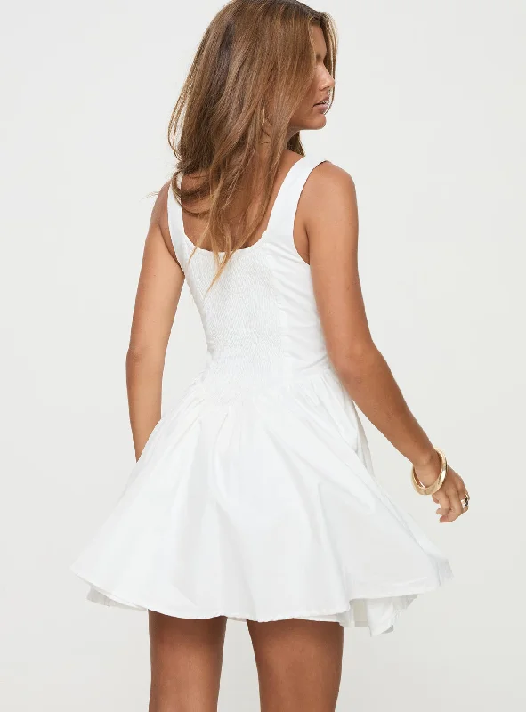 Straplie Mini Dress White