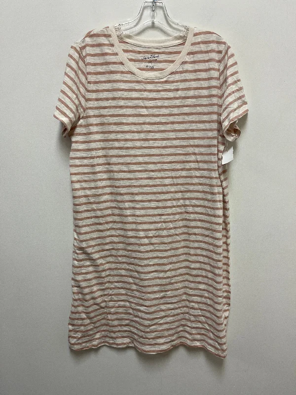 Striped Pattern Dress Casual Midi Universal Thread, Size 2x