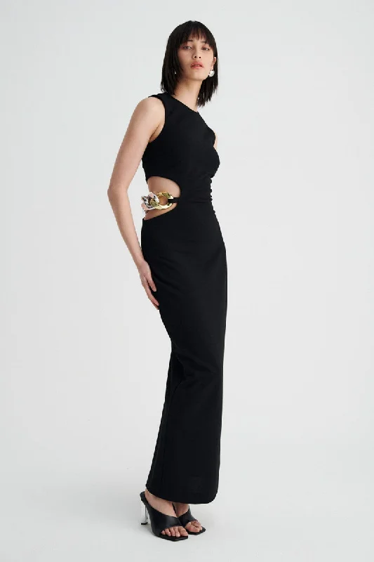 Suboo - Stella Chain Column Dress in Black