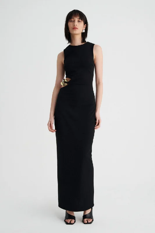 Suboo - Stella Chain Column Dress in Black