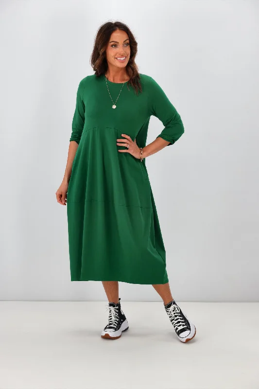 Tirelli Ovoid Jersey Dress Emerald