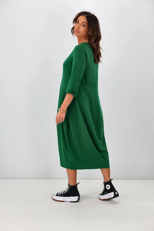 Tirelli Ovoid Jersey Dress Emerald