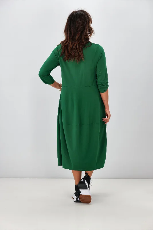 Tirelli Ovoid Jersey Dress Emerald