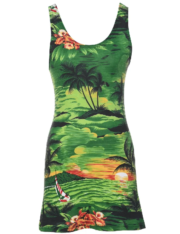 Tropical Print Dress - XS