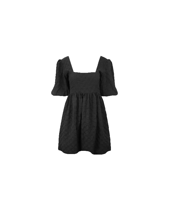 TULIP MINI DRESS BLACK