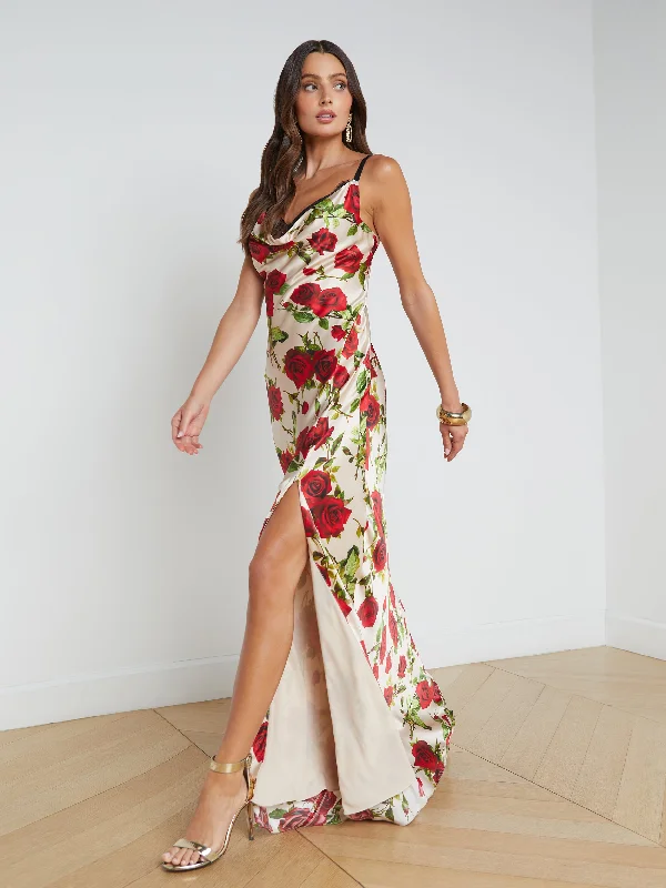 Venice Floral Silk Gown