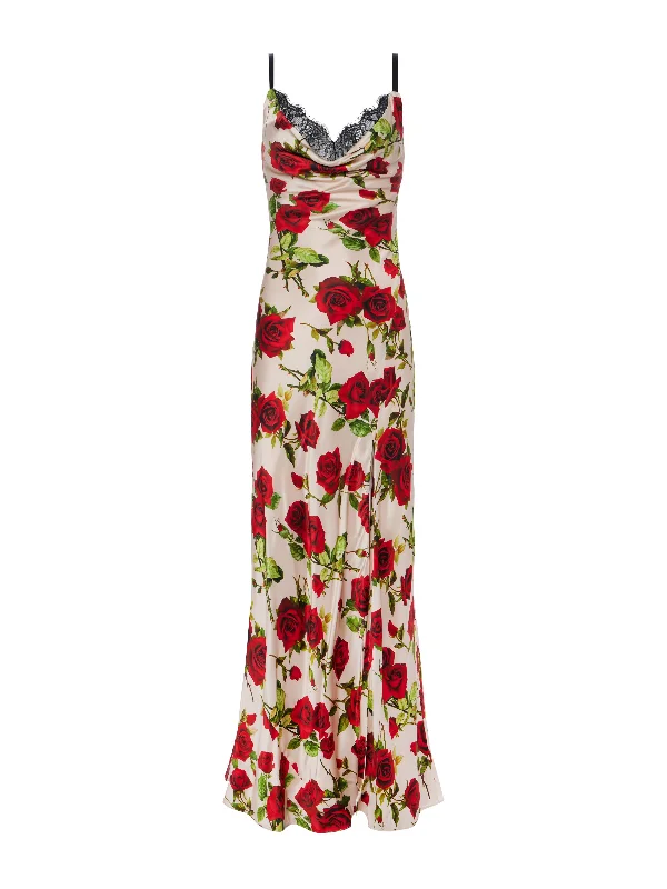 Venice Floral Silk Gown