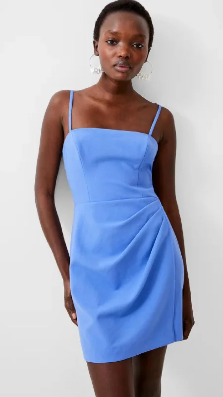 Whisper Straight Neck Strappy Dress - Chalk Blue