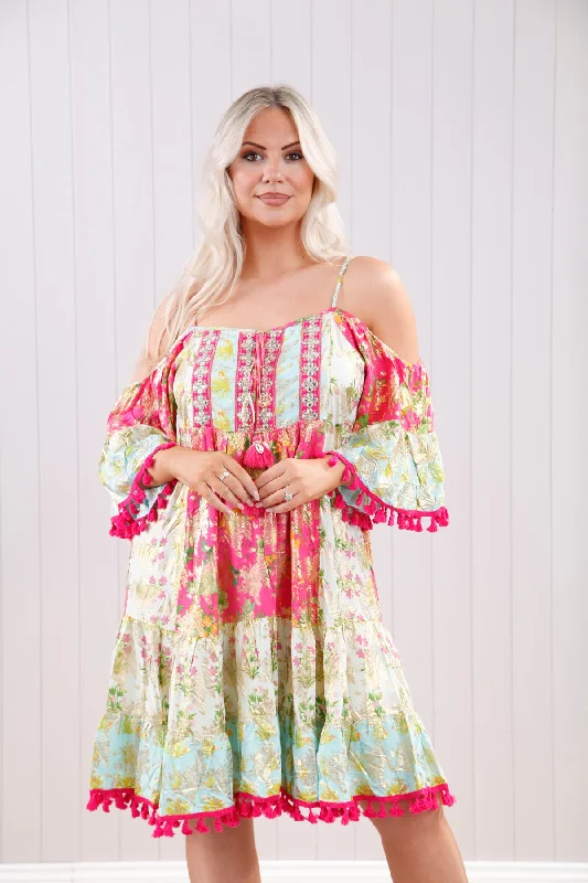 Yasmin Tassel Tunic Rose Pink